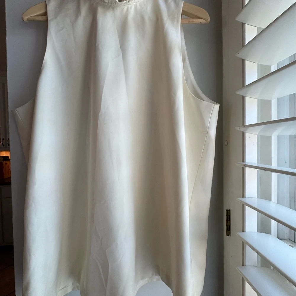 Tuckernuck Ivory Ruffle Neck Blouse - Picture 7 of 16